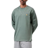 L/S CHASE T-SHIRT VELVET GREEN / GOLD - Crew Neck Long Sleeve T-Shirt Men's Green Men's CARHARTT WIP