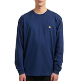 L/S CHASE T-SHIRT JUPITER / GOLD - Long Sleeve Crewneck T-Shirt Men's Blue CARHARTT WIP