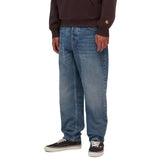 NEWEL PANT BLUE, DARK USED WASH - Men's Blue Denim Jeans Trousers CARHARTT WIP