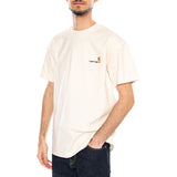 S/S American Script T-Shirt Natural - Camiseta Cuello Redondo Hombre Beige Hombre CARHARTT WIP