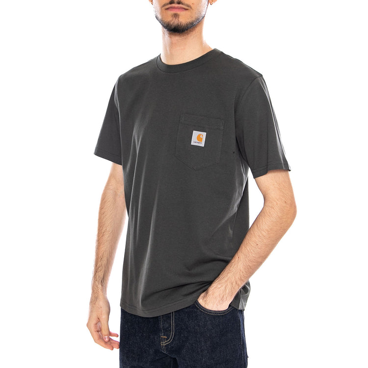 S/S Pocket T-Shirt Oxide Green - Maglietta Girocollo Uomo Verde I030434 3IQXX CARHARTT WIP 