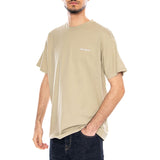 T-Shirt S/S Script Embroidery Barchan / White - Homme Vert