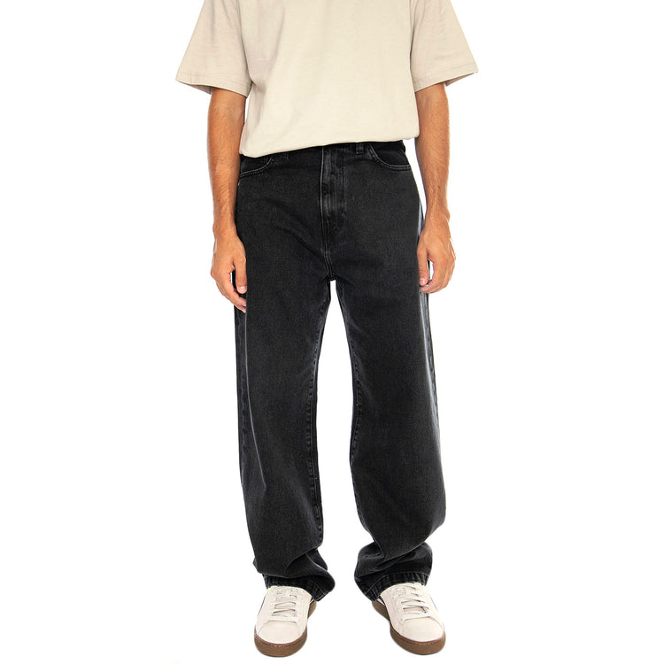 LANDON PANT BLACK, STONE WASHED - Pantaloni Denim Jeans Oversize Uomo Neri I030468 8906 CARHARTT WIP 