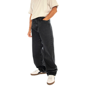 LANDON PANT BLACK, STONE WASHED - Pantaloni Denim Jeans Oversize Uomo Neri I030468 8906 CARHARTT WIP 