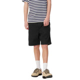 FLINT SHORT BLACK - Bermuda Uomo Neri CARHARTT WIP