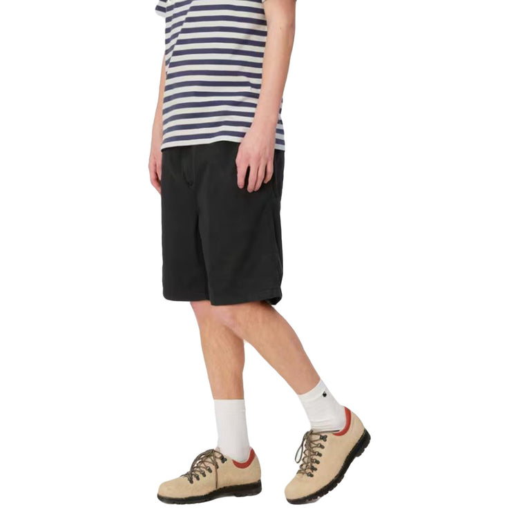 FLINT SHORT BLACK - Bermuda Uomo Neri I030480 89GD CARHARTT WIP 