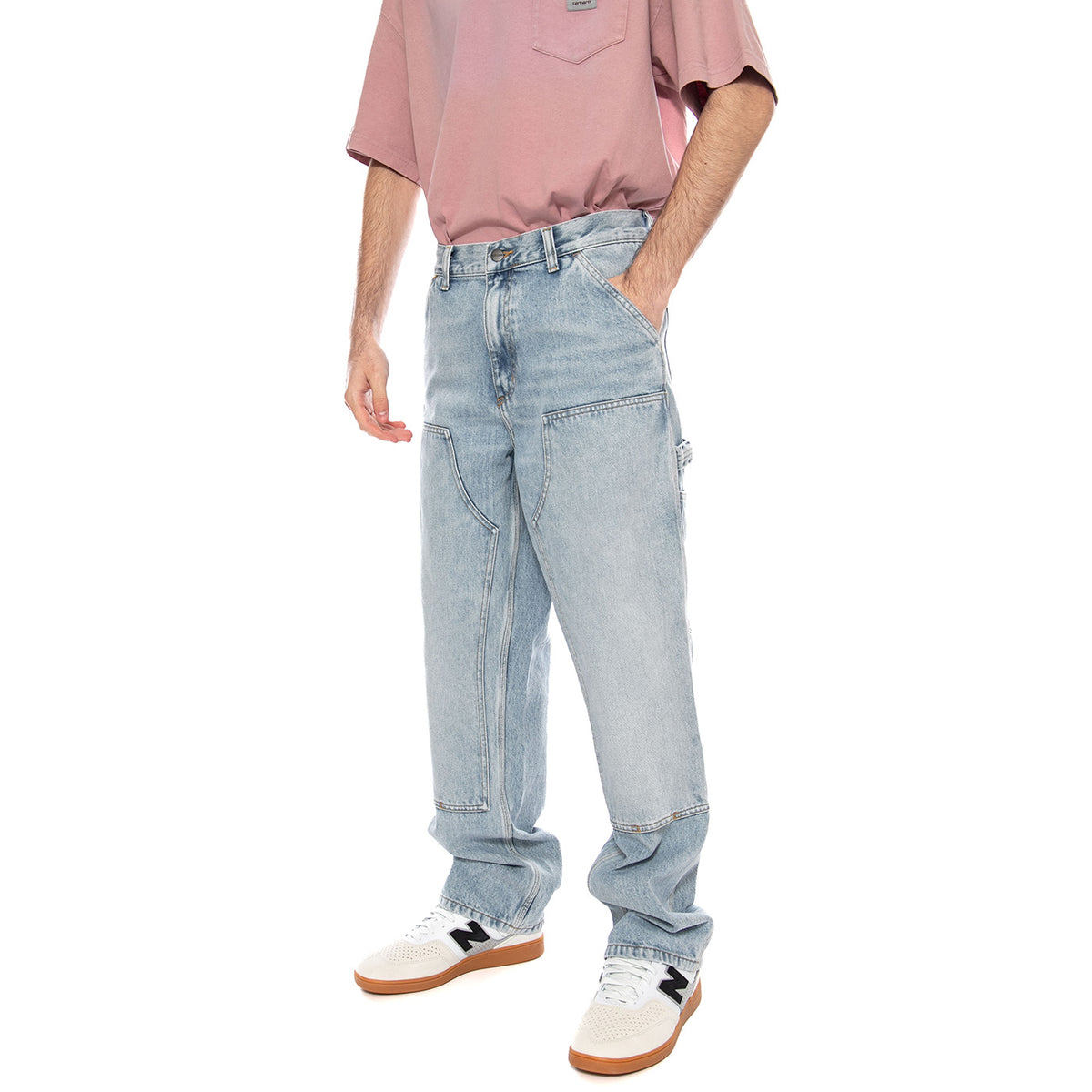 Double Knee Pant Blue - Pantaloni Denim Jeans Uomo Blu I032699 01WU CARHARTT WIP 