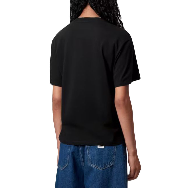 W' S/S CHASE T-SHIRT BLACK / GOLD - Maglietta Girocollo Donna Nera I033045 00FXX CARHARTT WIP 