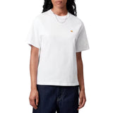 W' S/S CHASE T-SHIRT WHITE / GOLD - Crewneck T-Shirt Women's White Women's CARHARTT WIP