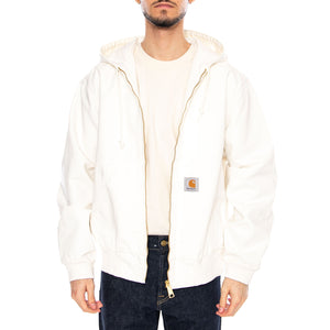 OG Active Jacket Wax - Giacca con Cappuccio e Zip Uomo Bianca I034311 D602 CARHARTT WIP 