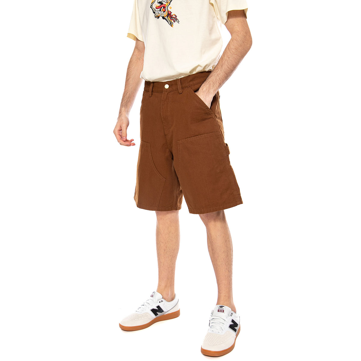 Double Knee Short Hamilton Brown - Bermuda Uomo Marroni I034793 HZ02 CARHARTT WIP 