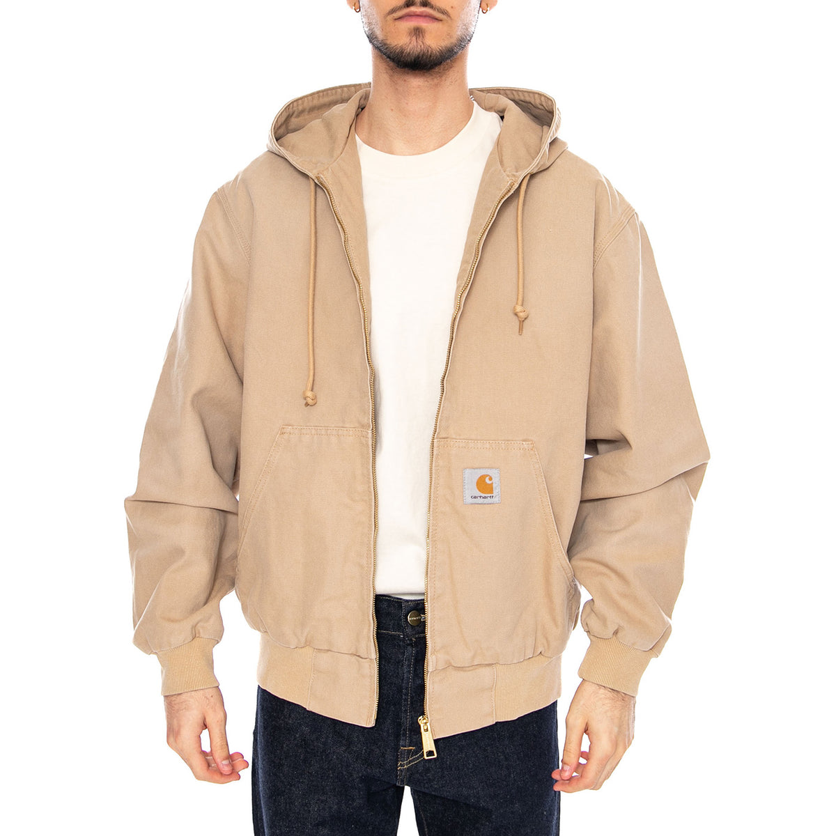 OG Active Jacket Hemilton Brown - Giacca con Cappuccio e Zip Uomo Marrone I034820 07E4O CARHARTT WIP 