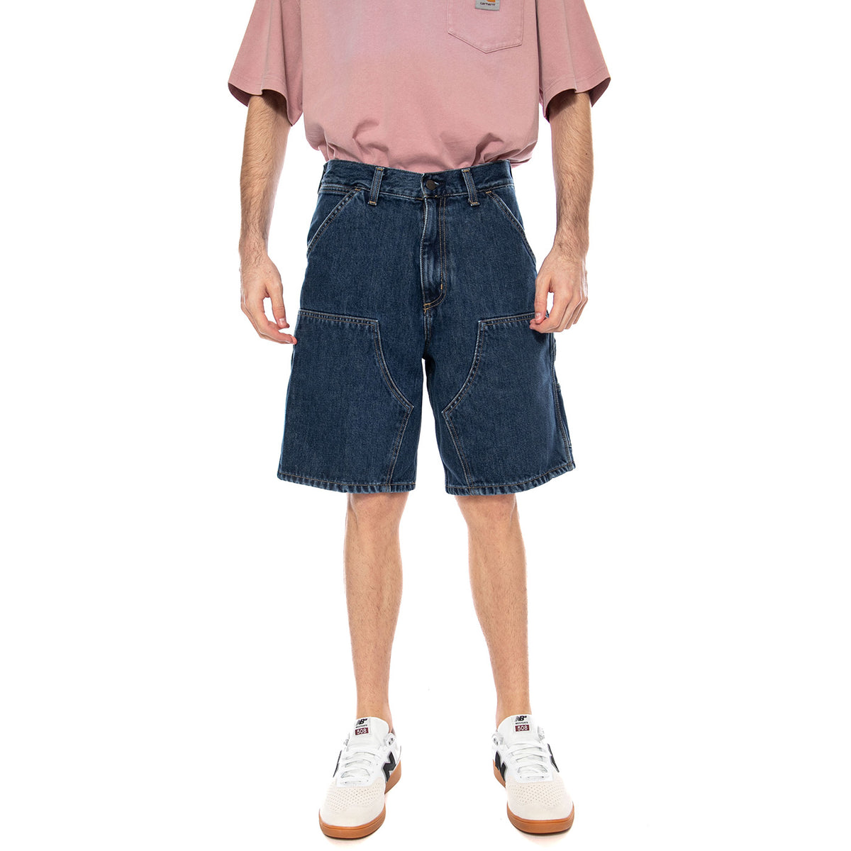 Double Knee Short Blue - Bermuda Denim Jeans Uomo Blu I034867 0106 CARHARTT WIP 