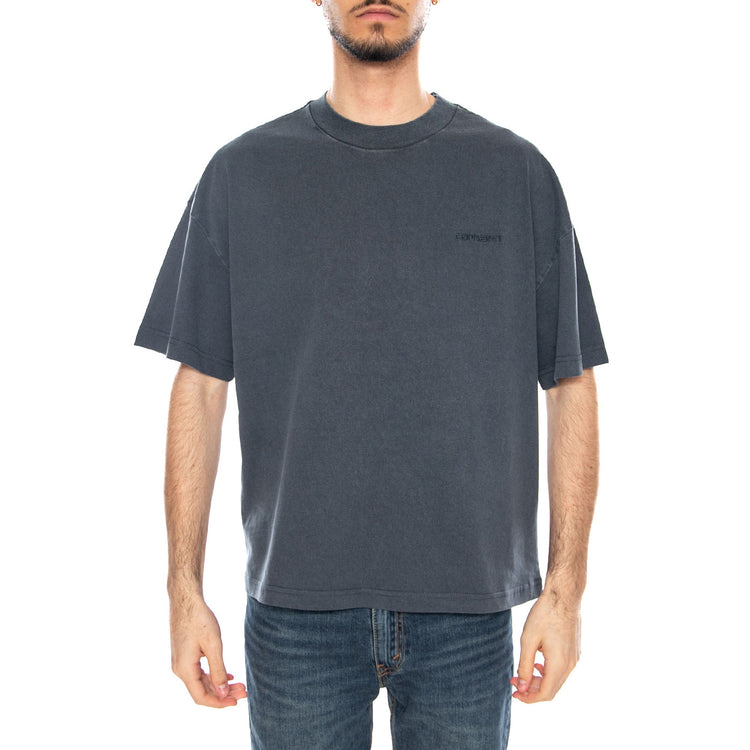 S/S Benton T-Shirt Carbon - Maglietta Girocollo Uomo Nera I035590 3IWGD CARHARTT WIP 