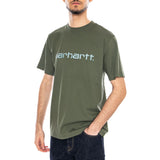 S/S Script T-Shirt Leaf / Tourmaline - Camiseta Cuello Redondo Hombre Verde Hombre CARHARTT WIP