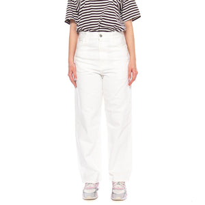 W' Brandon Pant White - Pantaloni Denim Jeans Donna Bianchi I035892 0202 CARHARTT WIP 
