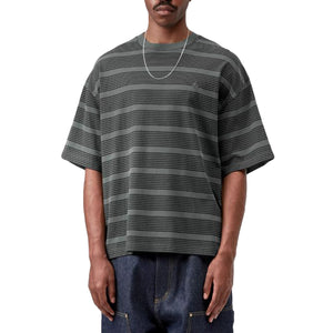 S/S HANSON T-SHIRT HANSON STRIPE KALE GREEN - Maglietta Girocollo Uomo Multicolore I035982 3H8GD CARHARTT WIP 