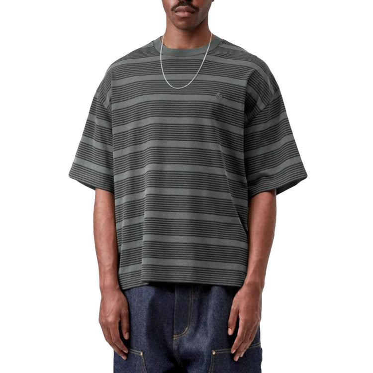 S/S HANSON T-SHIRT HANSON STRIPE KALE GREEN - Maglietta Girocollo Uomo Multicolore I035982 3H8GD CARHARTT WIP 