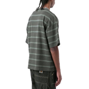 S/S HANSON T-SHIRT HANSON STRIPE KALE GREEN - Maglietta Girocollo Uomo Multicolore I035982 3H8GD CARHARTT WIP 
