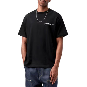 S/S ARCHIVE SCRIPT T-SHIRT BLACK - Maglietta Girocollo Uomo Nera I036001 89XX CARHARTT WIP 