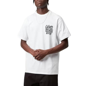 S/S COMMUTING TALES T-SHIRT WHITE - Maglietta Girocollo Uomo Bianca I036010 02XX CARHARTT WIP 