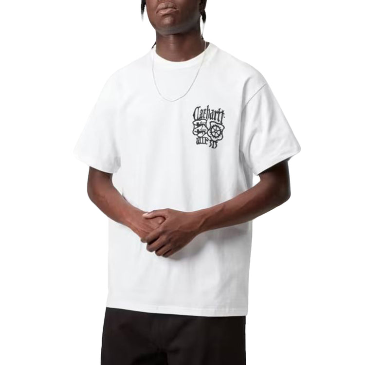 S/S COMMUTING TALES T-SHIRT WHITE - Maglietta Girocollo Uomo Bianca I036010 02XX CARHARTT WIP 