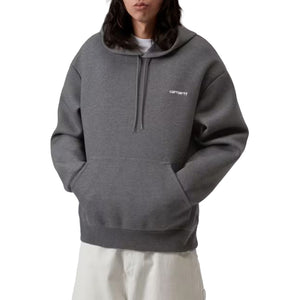HOODED ALDA SWEAT BLACK / WHITE - Felpa con Cappuccio Uomo Grigia I036055 0D2XX CARHARTT WIP 