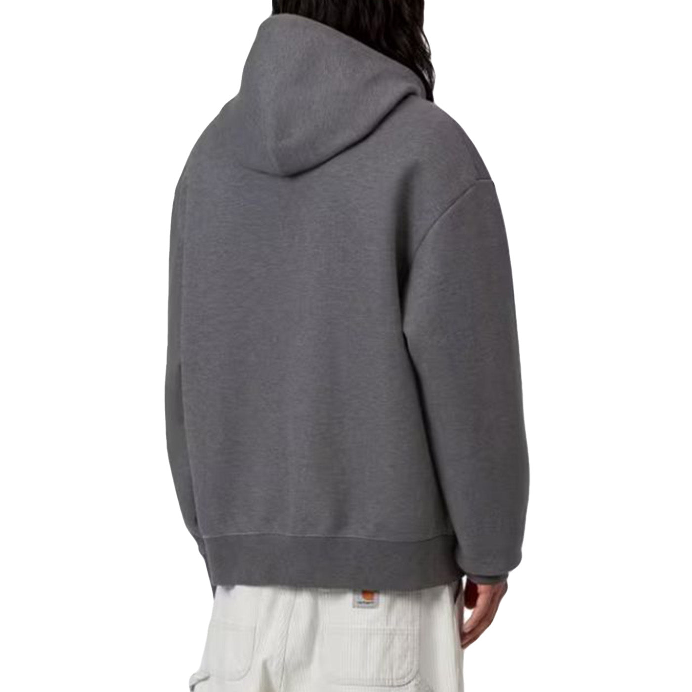 HOODED ALDA SWEAT BLACK / WHITE - Felpa con Cappuccio Uomo Grigia I036055 0D2XX CARHARTT WIP 