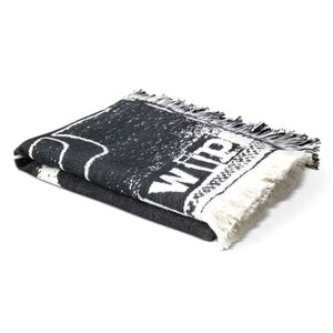 LETTERPRESS BLANKET BLACK / WAX - Coperta Nera / Bianca I036070 K02XX CARHARTT WIP 