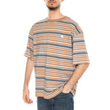 S/S Zane T-Shirt Zane Stripe, Peanut - T-Shirt Crewneck Homme Multicolore Homme CARHARTT WIP