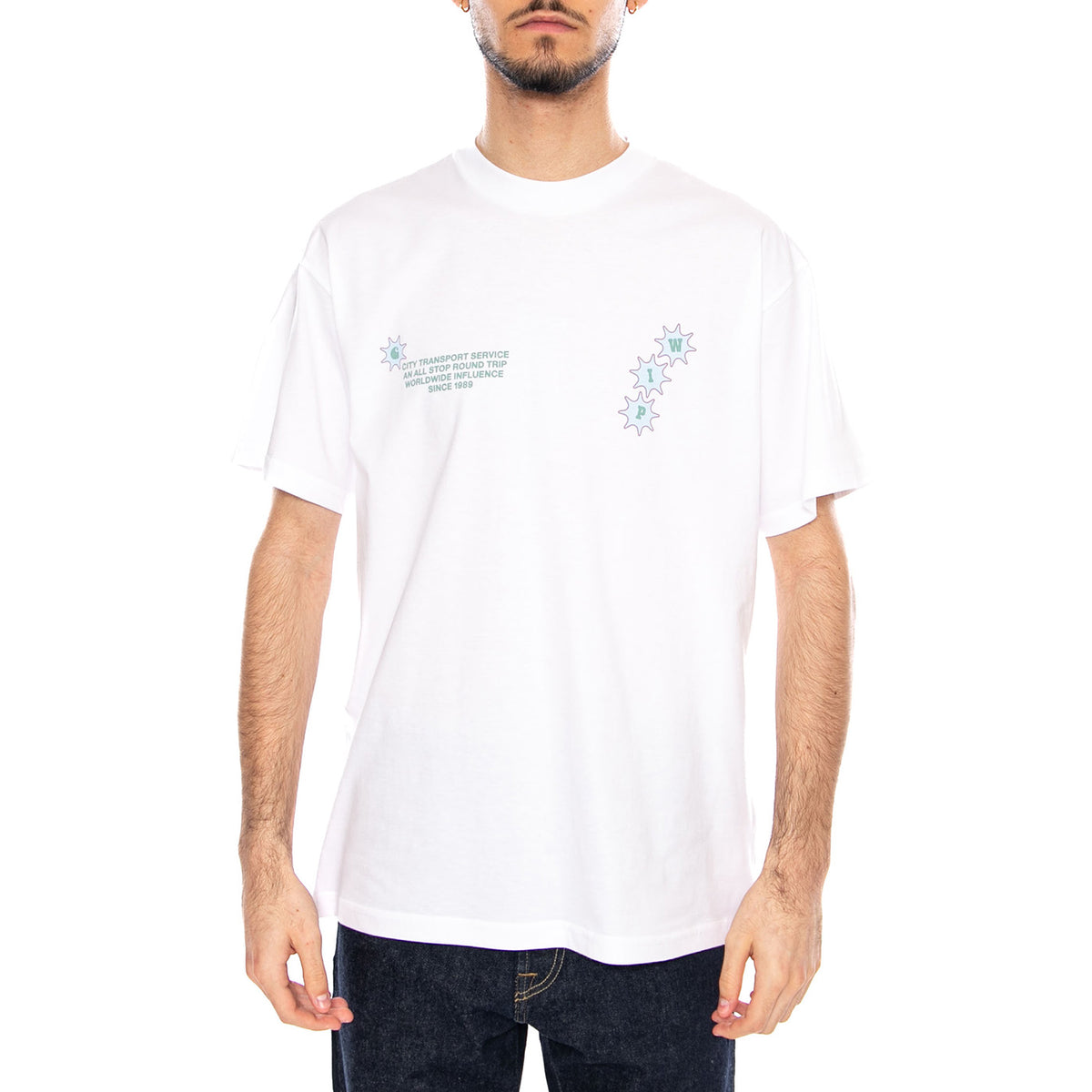 S/S C Trip T-Shirt White - Maglietta Girocollo Uomo Bianca I036233 02XX CARHARTT WIP 