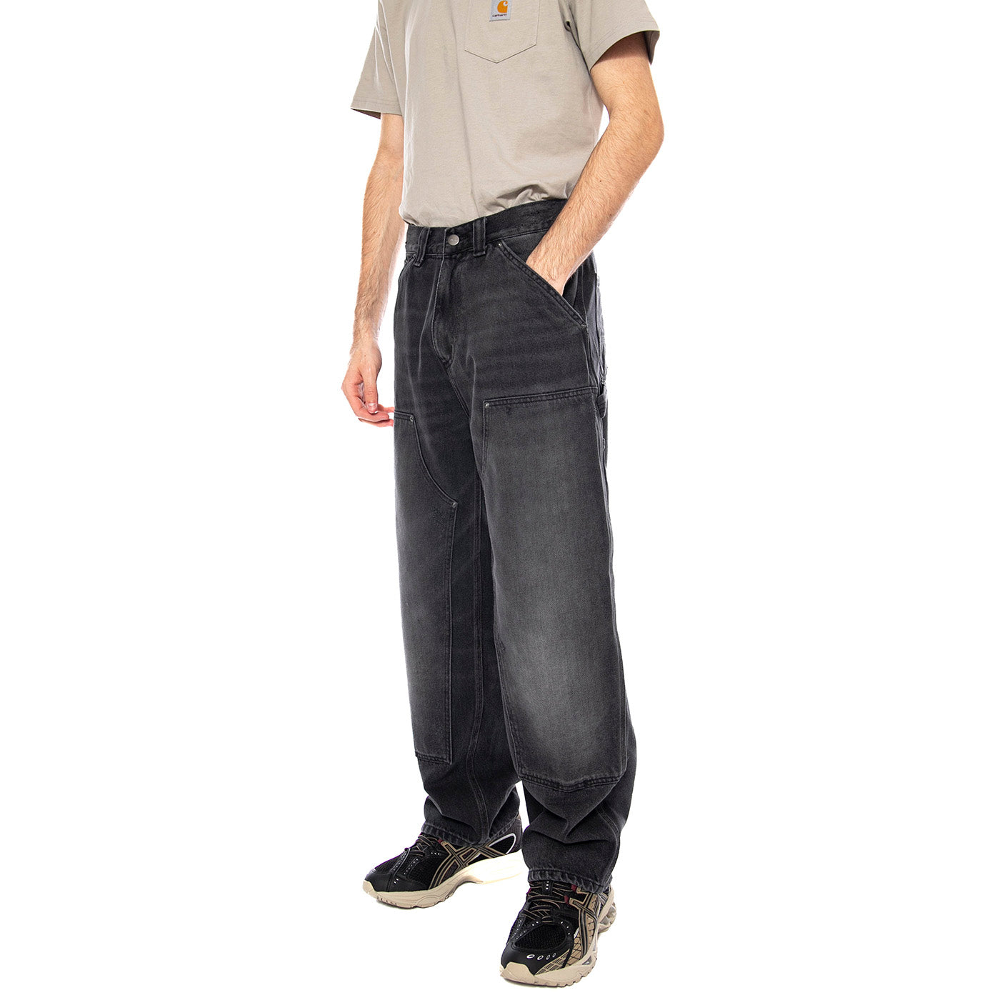 OG Double Knee Pant - Pantaloni Denim Jeans Uomo Neri I036273 89B7 CARHARTT WIP 