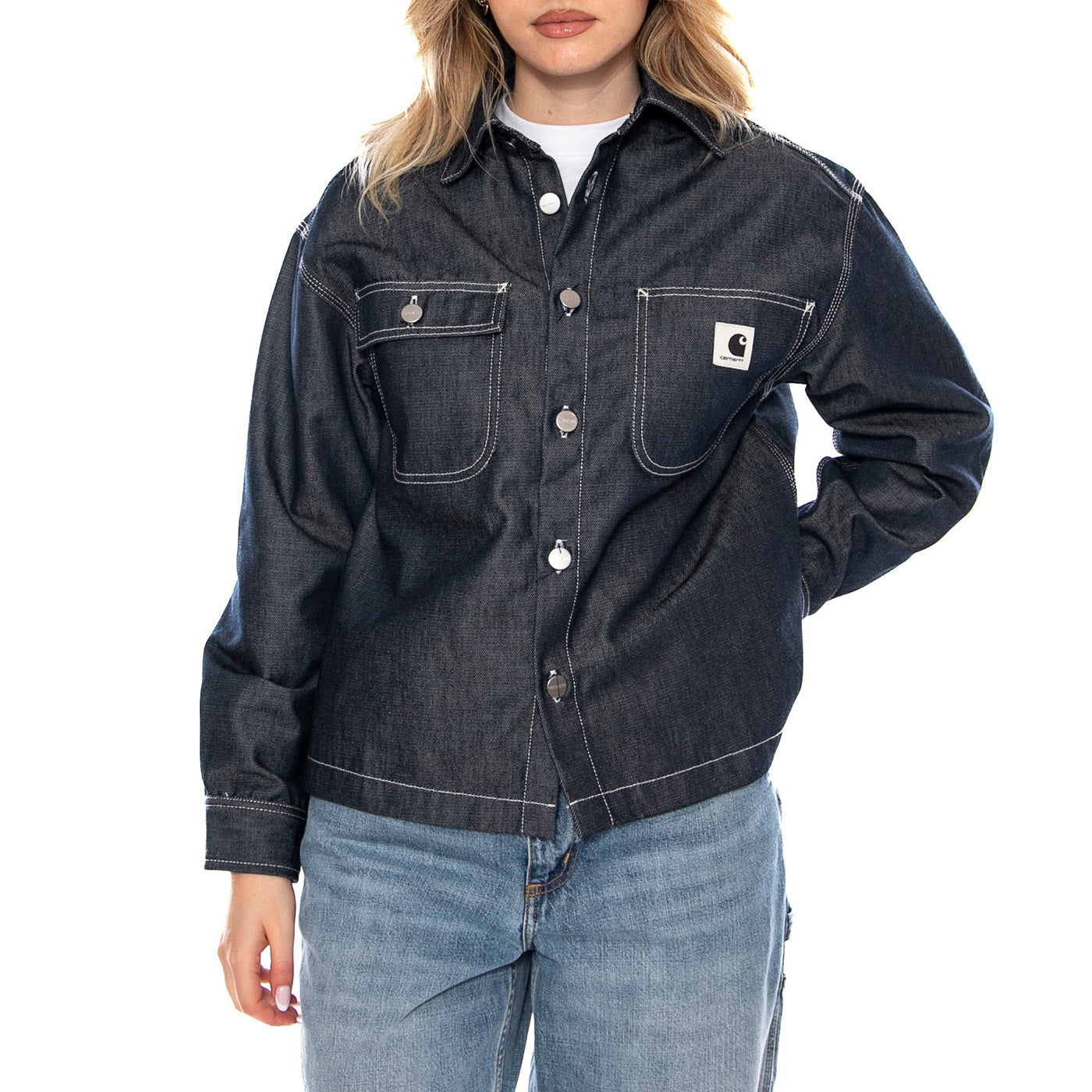 W' Louis Shirt Jac - Camicia Donna Blu I036319 101 CARHARTT WIP 