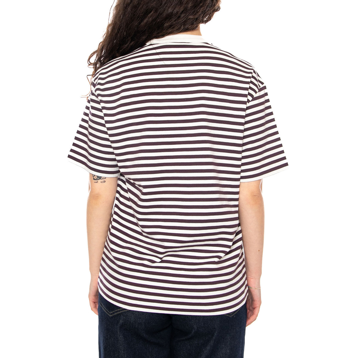 W' S/S Ezra T-Shirt Ezra Stripe, Cozy Purple - Maglietta Girocollo Donna Multicolore I036343 3KTXX CARHARTT WIP 