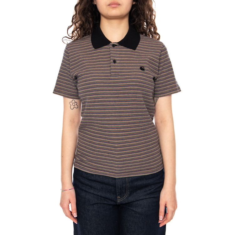 W' S/S Dion Polo Dion Stripe, Lily - Polo Donna Multicolore I036355 3LAXX CARHARTT WIP 