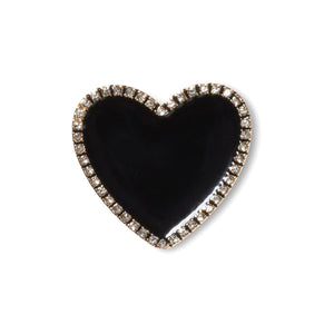 Black Heart with Gold Outline - Charm per Calzature Crocs Nero CR.3218 JIB UCOL CROCS 