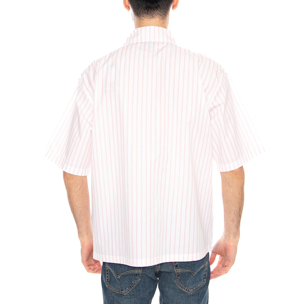 Venedocia Stripe Shirt White Stripe - Camicia Maniche Corte Uomo Bianca DK0A88GU 0WH DICKIES 