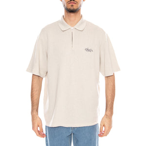Rick Polo Glacier Grey - Polo con Zip Uomo Grigia I036581.21M.67. 21M.67 EDWIN 