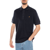 Thornley Knitted True Navy - Polo Homme Bleu Foncé FARAH