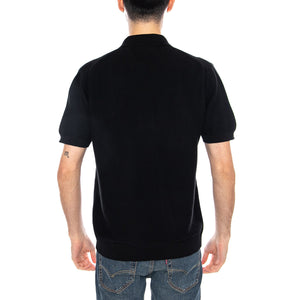 Polo Bouclé Classic Fit - Polo Uomo Nera con logo Lacoste AH1043 031 LACOSTE 