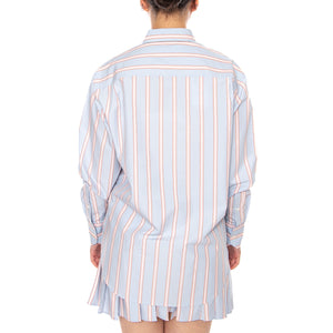 CAMICIA M/L BLU MULTICOLOR - Camicia Donna Blu CF1054 48C LACOSTE 