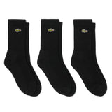 Socks - Set of 3 Black Socks with Lacoste Logo LACOSTE ACCESSORIES