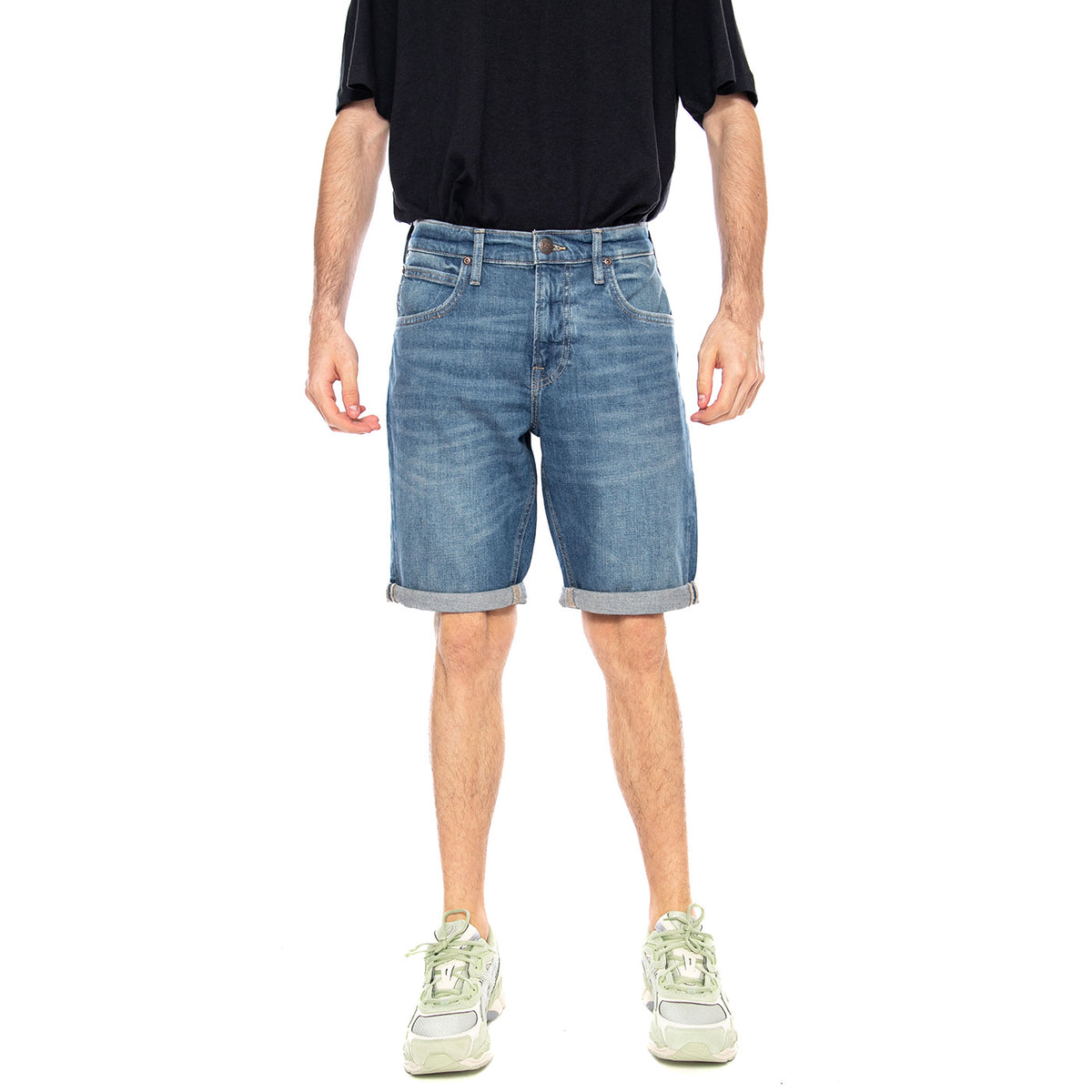 5 POCKET SHORT BUD - Bermuda Denim Jeans Uomo Blu 112376311 BL LEE 