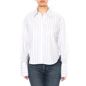 CUFFED SHIRT HALOGEN STRIPE - Camicia Donna Bianca 112376967 BL LEE 