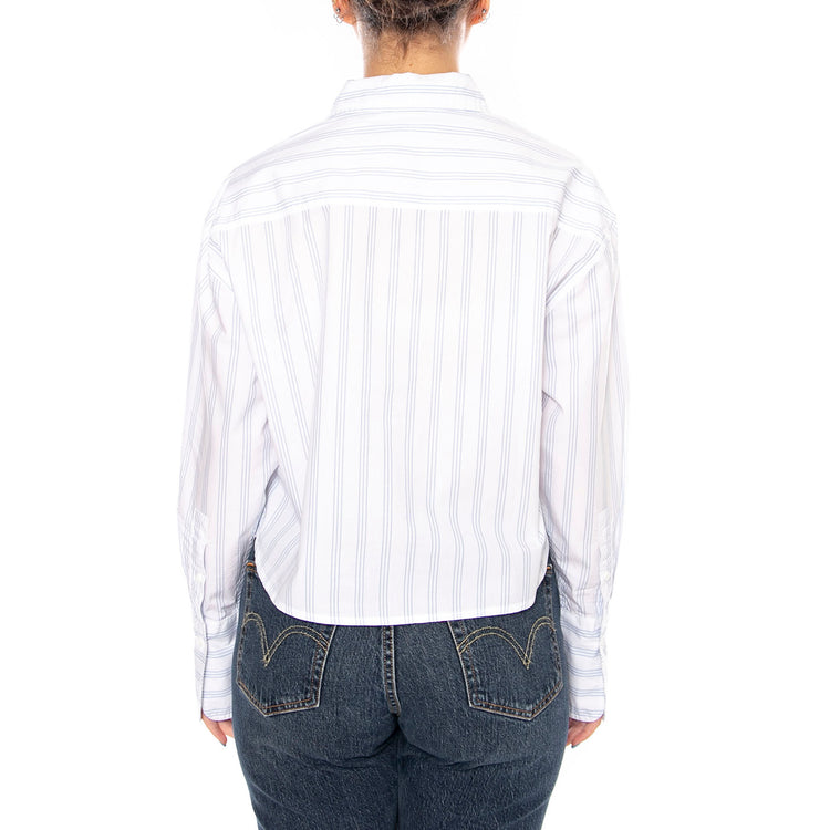 CUFFED SHIRT HALOGEN STRIPE - Camicia Donna Bianca 112376967 BL LEE 