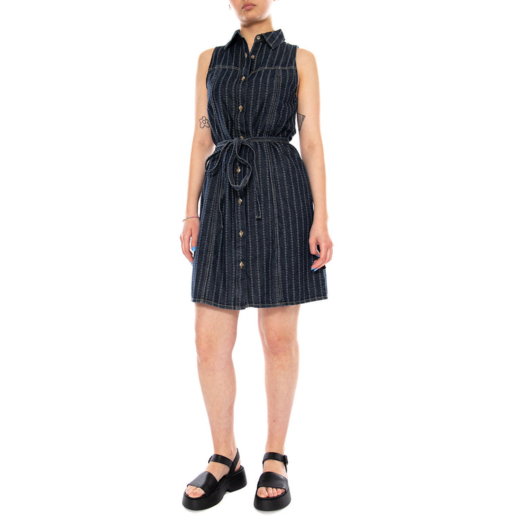 SLEEVELESS DENIM DRESS INDIGO RUSH BLUE - Abito Smanicato Donna Blu 112377049 BL LEE 