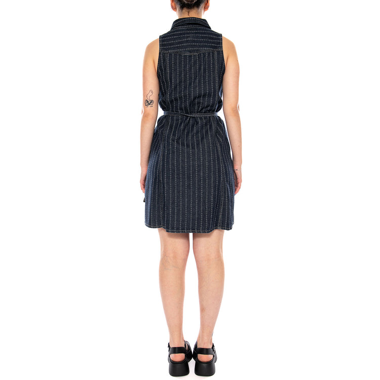 SLEEVELESS DENIM DRESS INDIGO RUSH BLUE - Abito Smanicato Donna Blu 112377049 BL LEE 