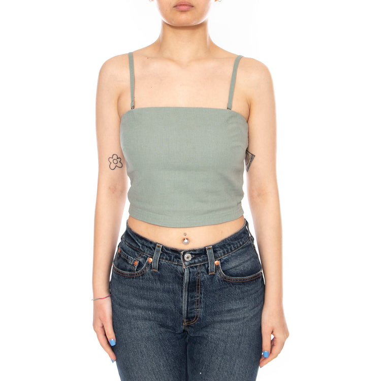 STRAPPY TANK DESERT SAGE GREEN - Canotta Donna Verde 112378263 GRN LEE 