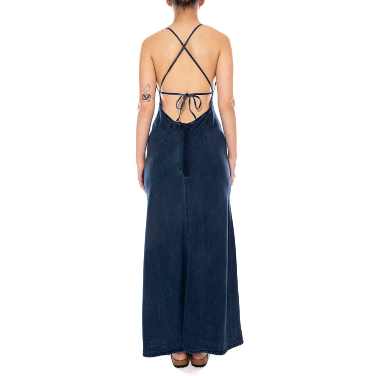 SLIP DRESS FROZEN IN TIME BLUE - Abito Donna Lungo Blu 112378515 BL LEE 