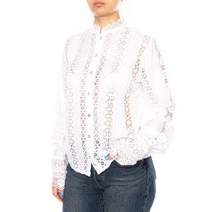 BOHEMIAN BLOUSE BRIGHT WHITE - Camicia Donna Bianca 112380548 WHT LEE 